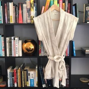 Anthropologie Sleeveless Wrap Top